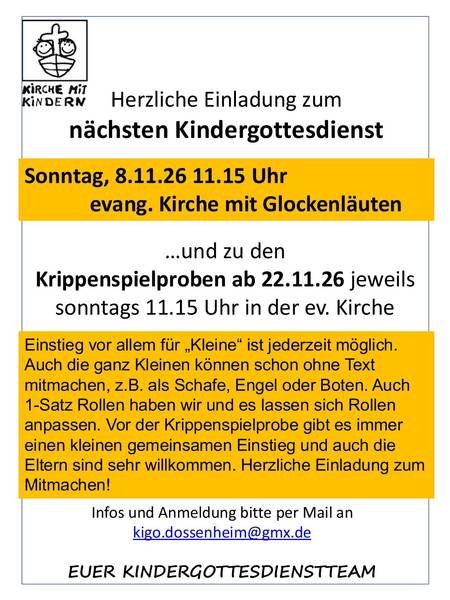 Quelle: Matthias Weber, Evang. Pfarramt, Evang. Pfarramt
